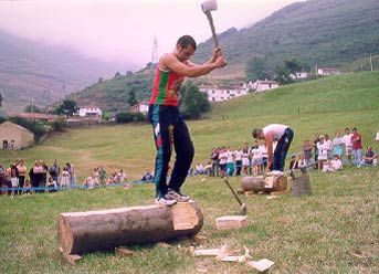 Corta de troncos con Hacha