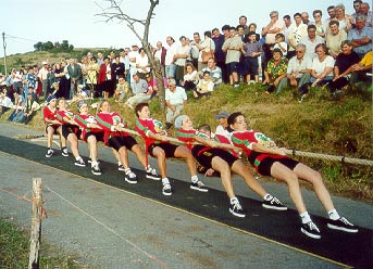 Tiru de cuerda en pista